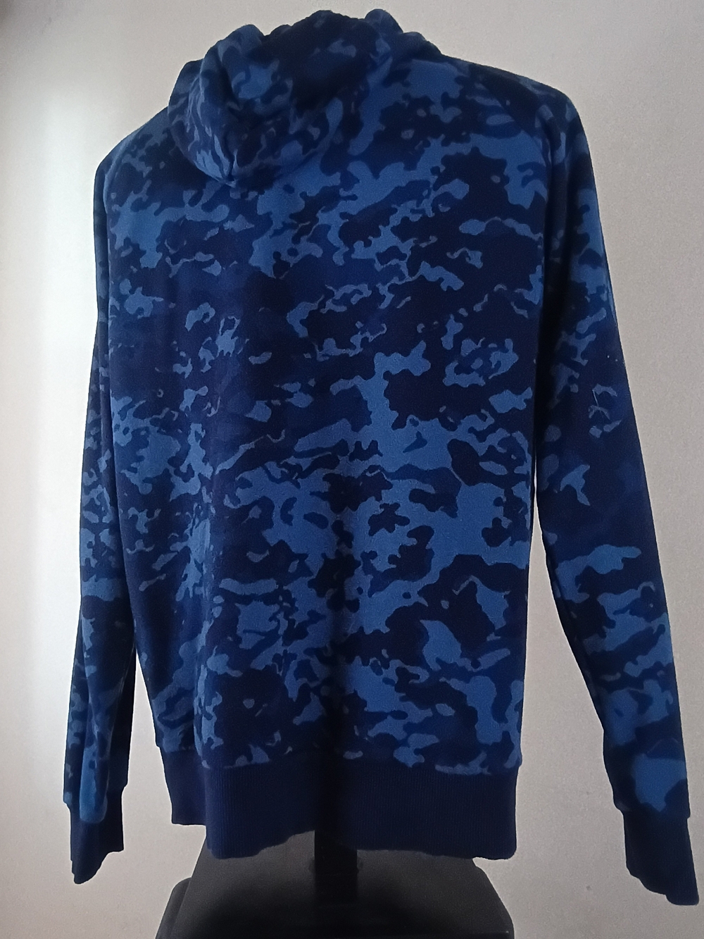 Under Armour Rival Fleece Camo Hoodie Men’s Large Blue Camouflage Sweatshirt - Picture 4 of 5